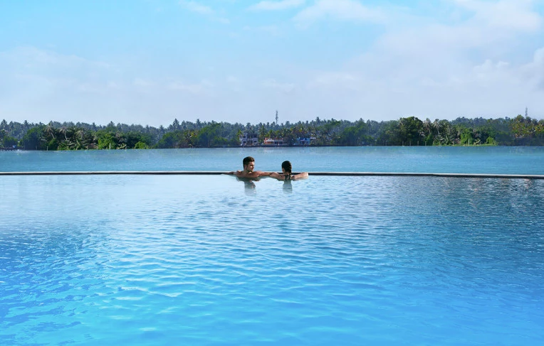 Infinity Swimming Pool at Tata Realty Tritvam